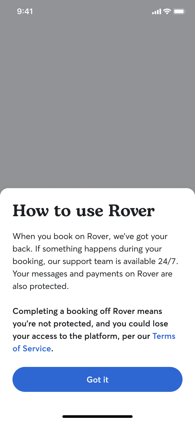 Community Guidelines modal