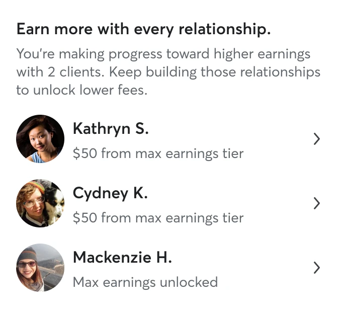 Earn more with every relationship — milestone widget